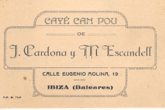 Tarjeta Visita Café Can Pou